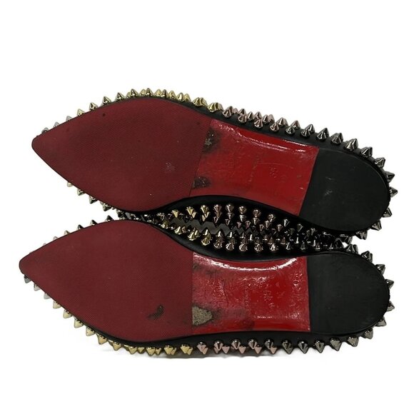 Christian Louboutin Black Spike Studded Pointed Flats, 35 - Picture 6 of 7